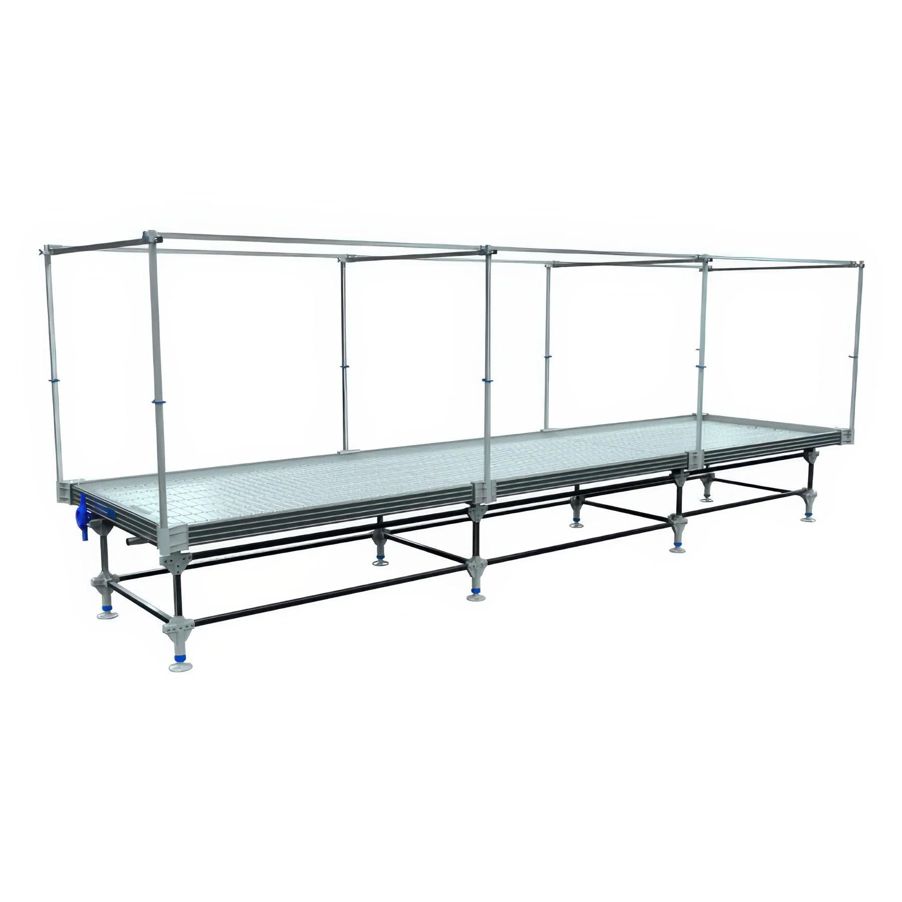 Wachsen Professional Rolling Bench System: 4 Foot Width x 26.5-32.5 Foot System Length, Complete Trellis Setup