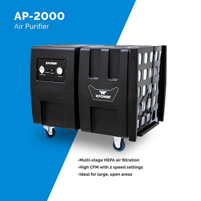XPOWER Everest Programmable Sanitizing System, 2000 CFM HEPA Air Purifier + Digital Timer - Image 3