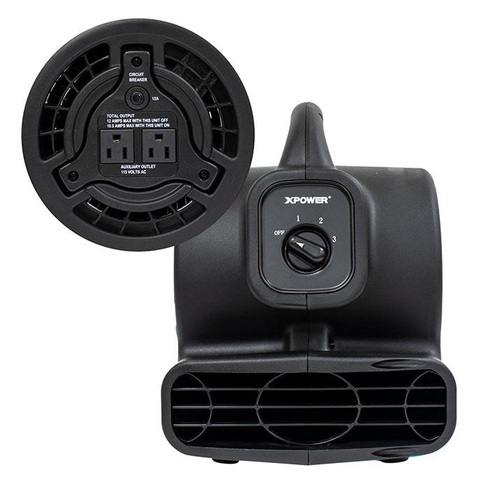XPOWER P-80A Mighty Mini Air Mover, 600 CFM, Black - Image 4